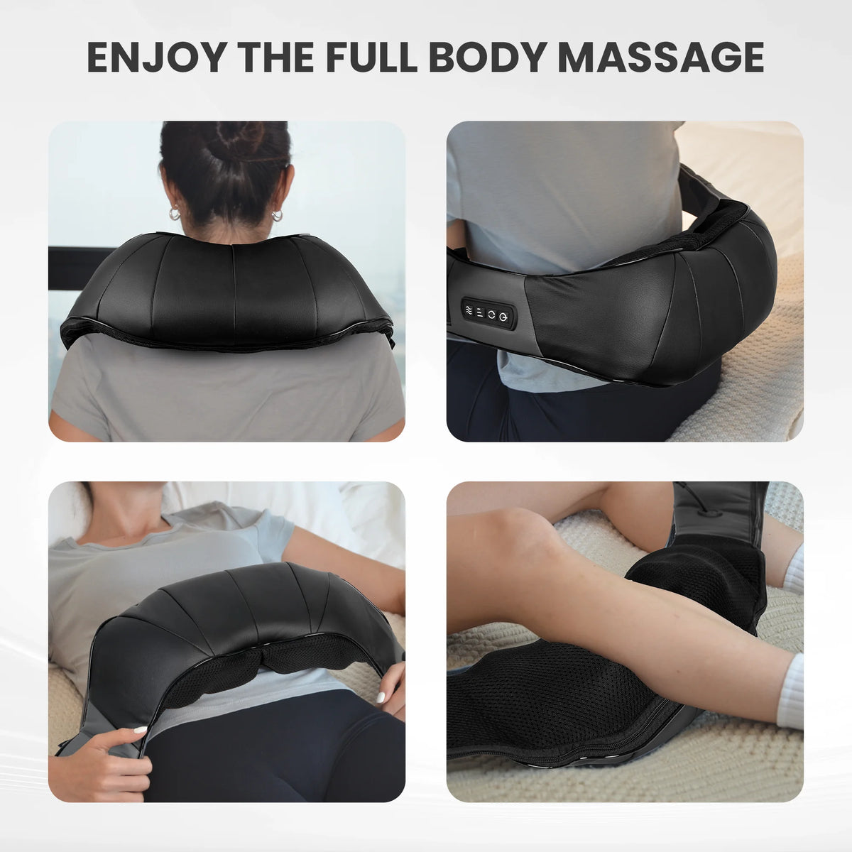Cordless Neck Back Massager with Heat, 4D Shiatsu Shoulder Massager for Pain Relief, Rechargeable
