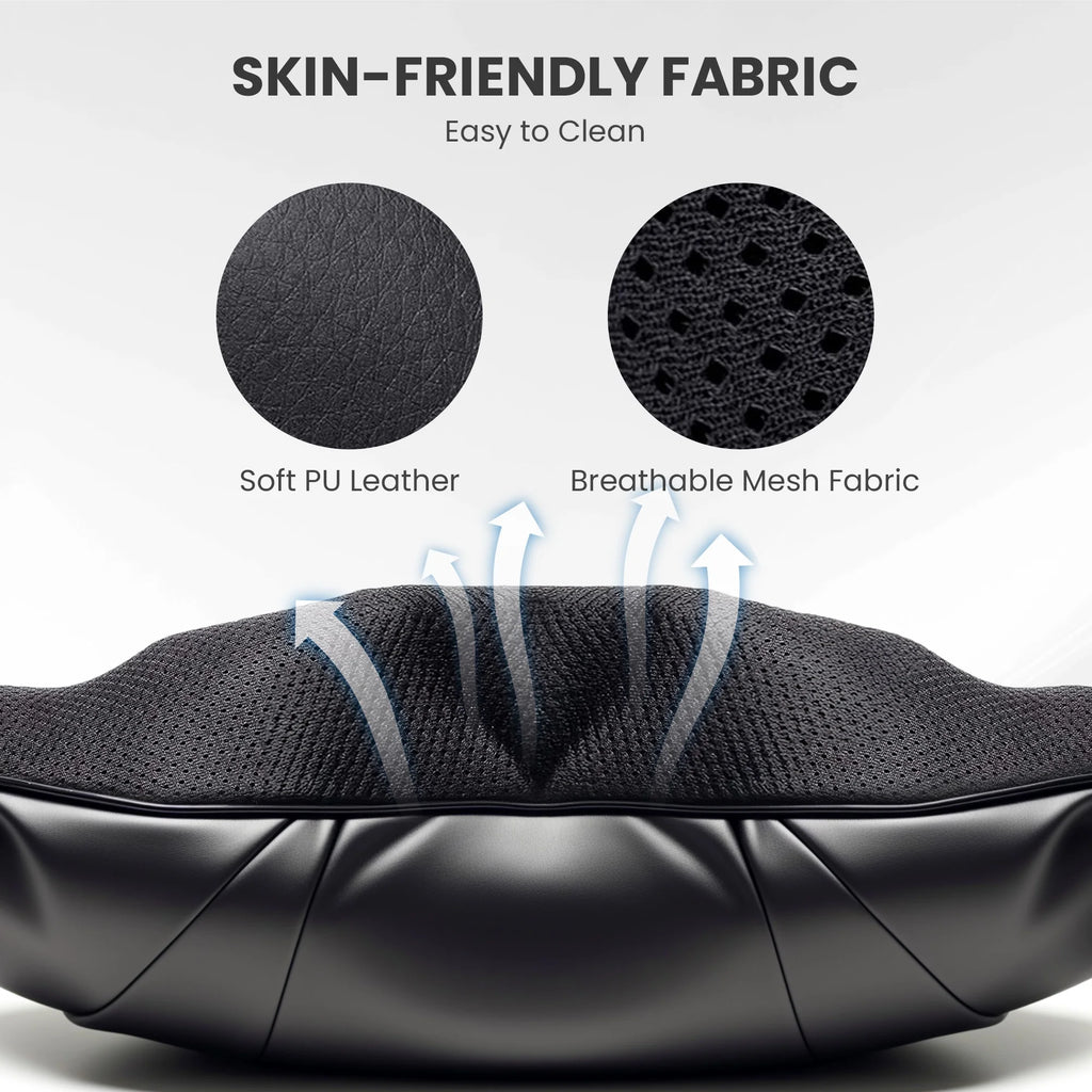 Cordless Neck Back Massager with Heat, 4D Shiatsu Shoulder Massager for Pain Relief, Rechargeable